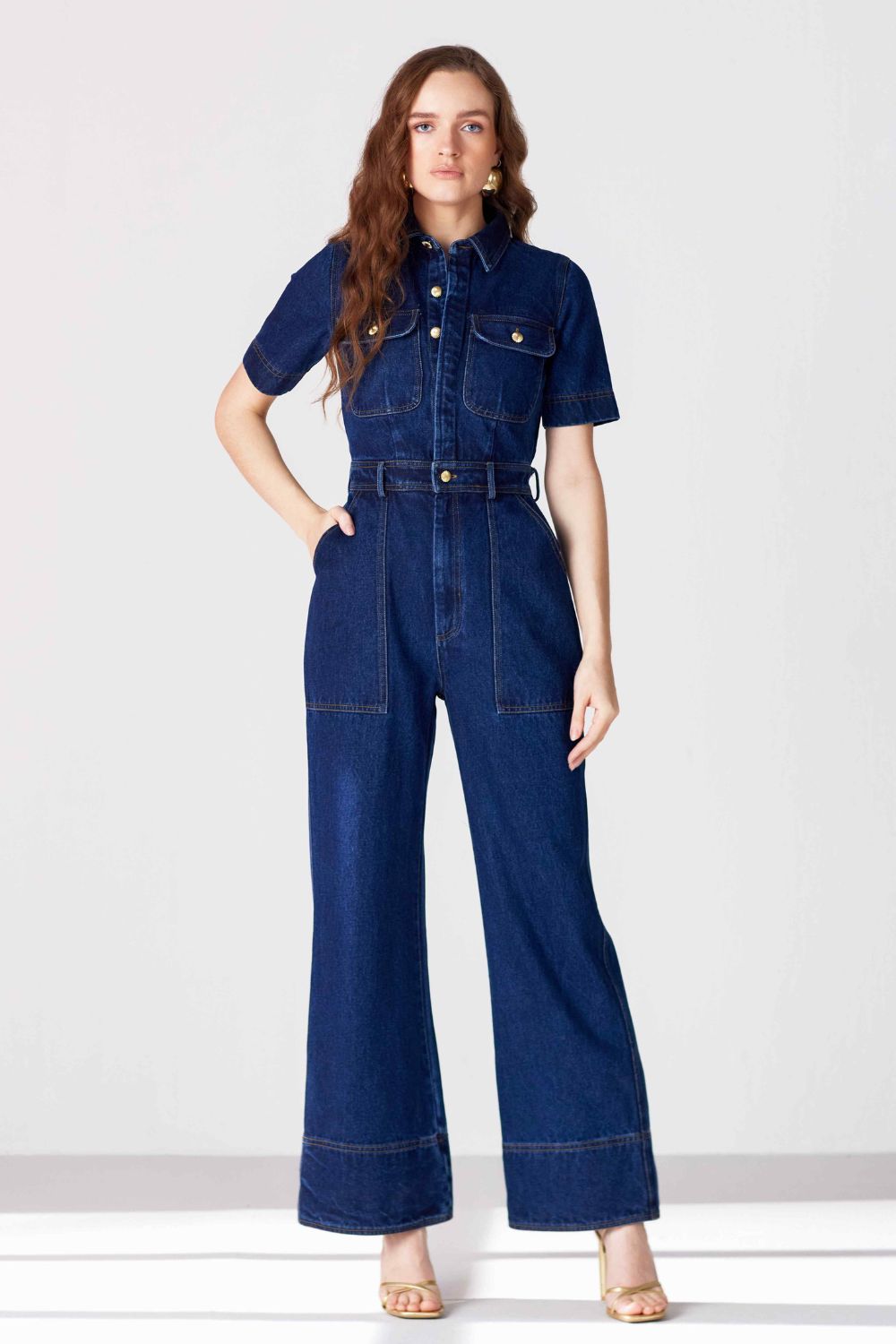 Blue and gold overalls outlet