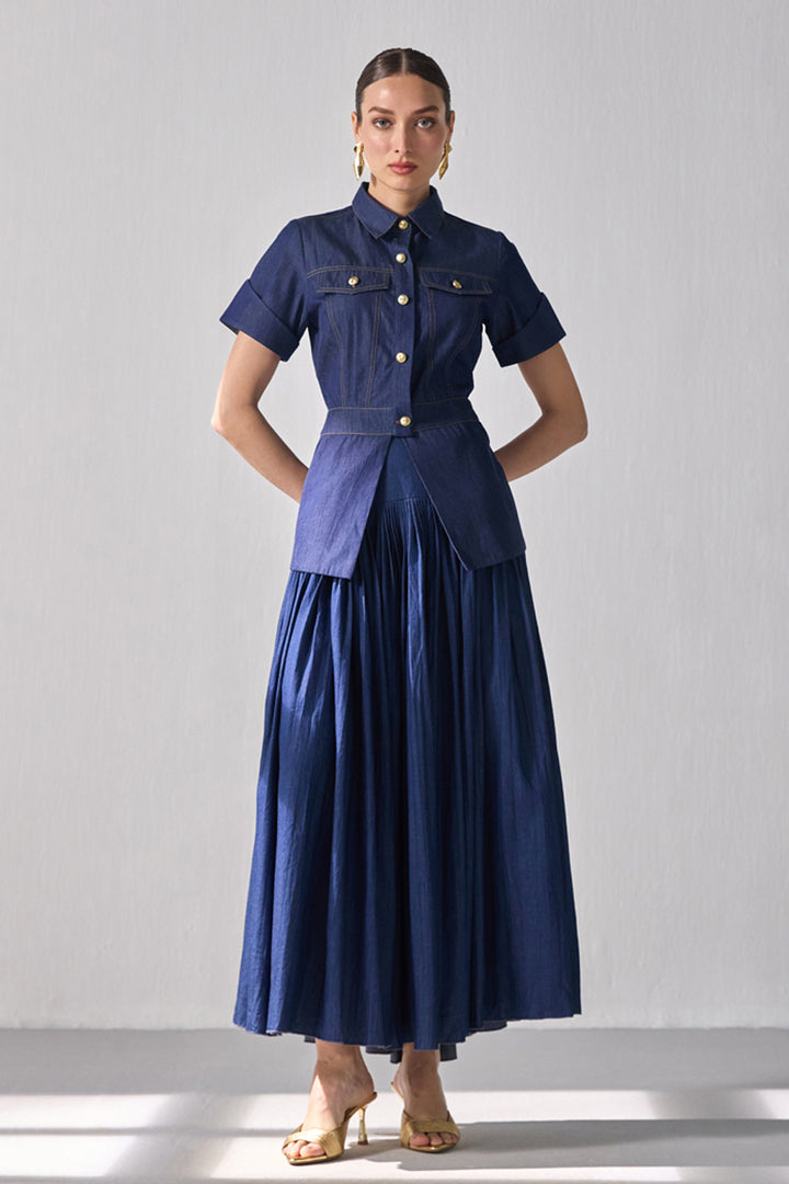 Denim Safari Skirt