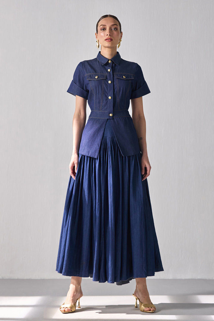 Denim Safari Skirt