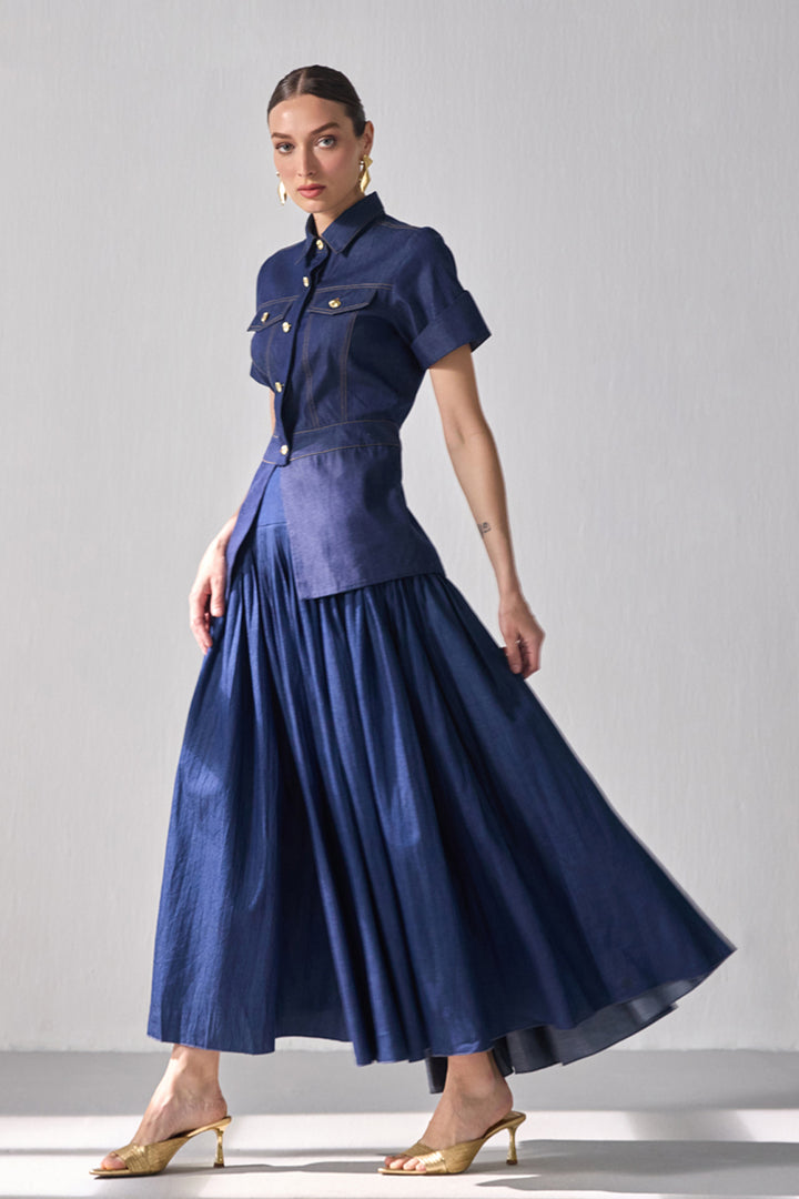 Denim Safari Skirt