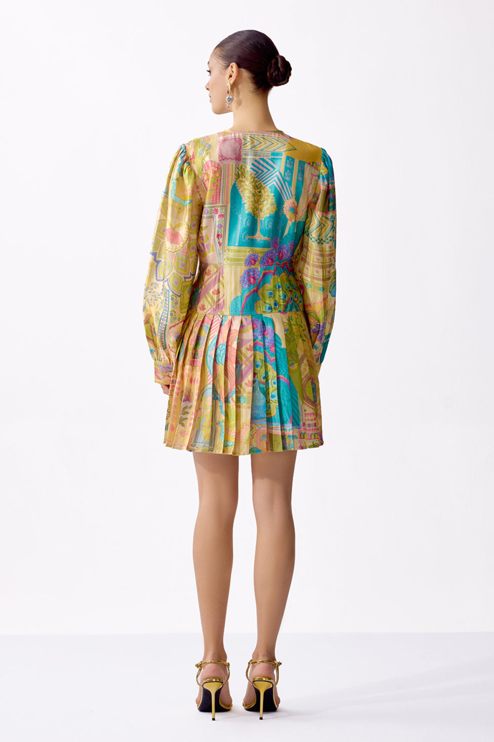 pleats please mini dress Issey Miyake Pleats Please Japan Kimono Geisha Split Beige Pleated White Pin-up Dress Tunic Mini Dress