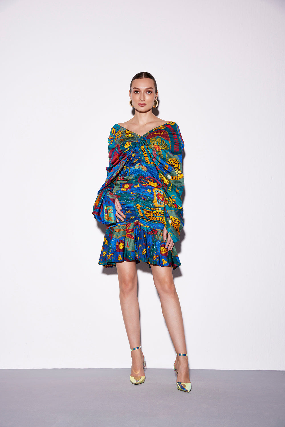 Cocora Gathered Sleeve Dress