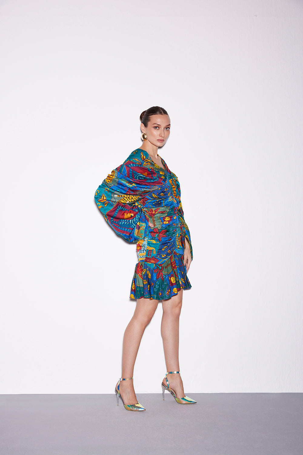 Cocora Gathered Sleeve Dress