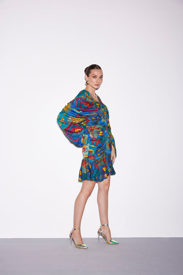 Cocora Gathered Sleeve Dress