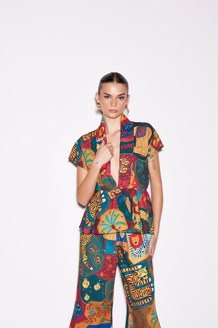 Cocora Peplum Top