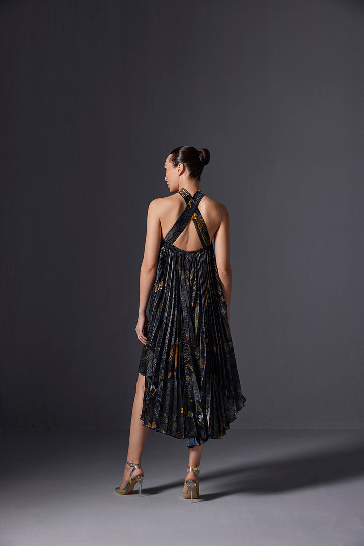 Kalahari Halter Pleated Dress