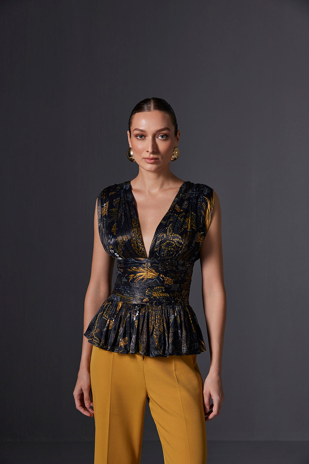 Kalahari V-neck Frill Top