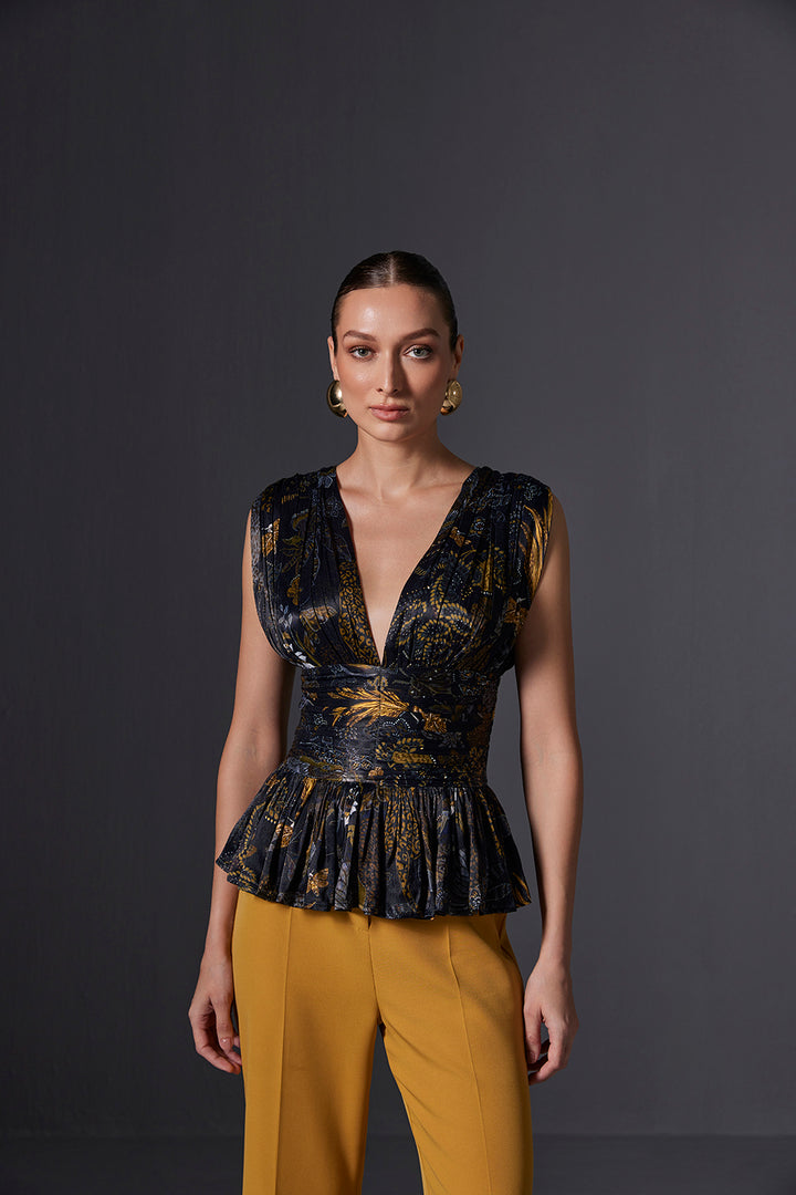 Kalahari V-neck Frill Top