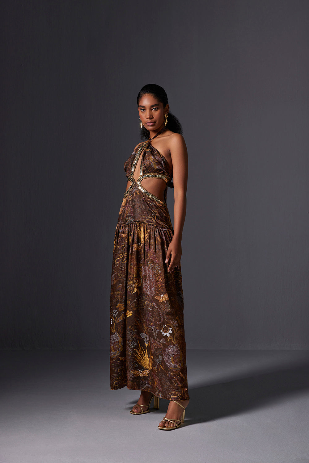 Kalahari Rust Halter Dress