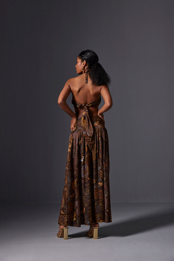 Kalahari Rust Halter Dress