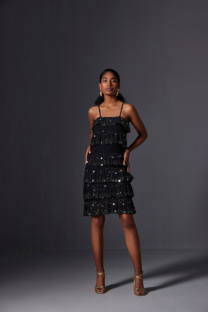 Keya Cascade Short Dress