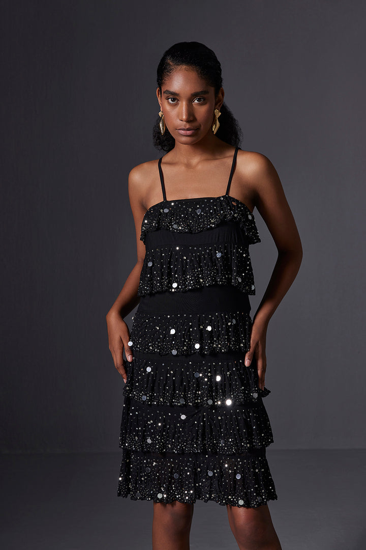 Keya Cascade Short Dress