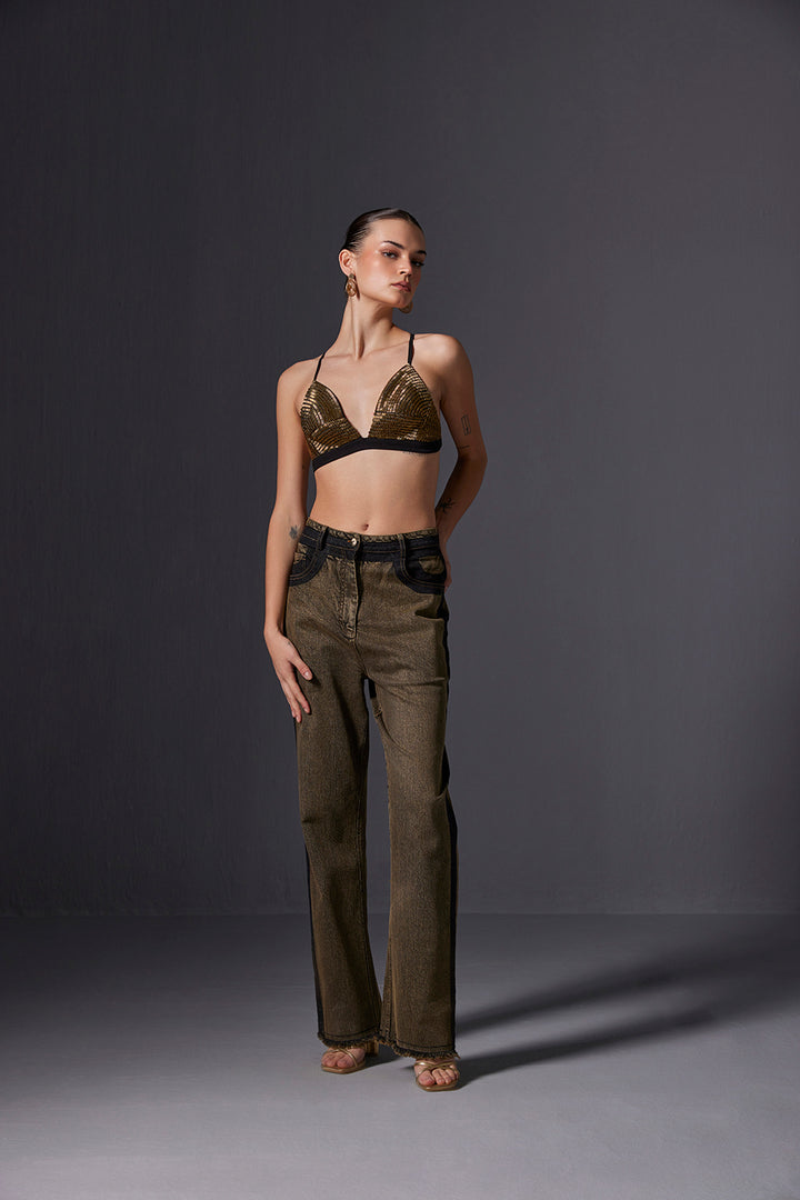 Rust Straight Fit Jeans