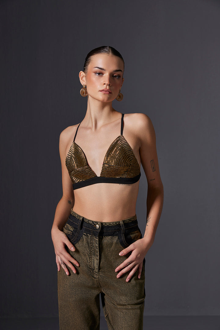 Keya Sequin Bikini Top