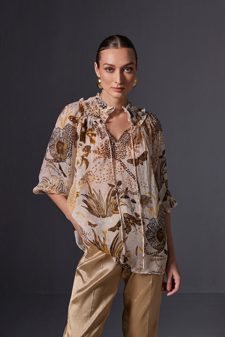 Kalahari String Smock Top