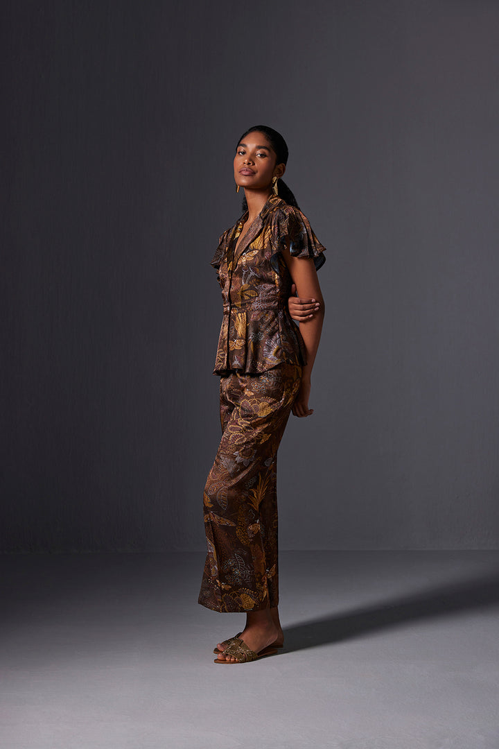 Kalahari Rust Ruffle Co-ord