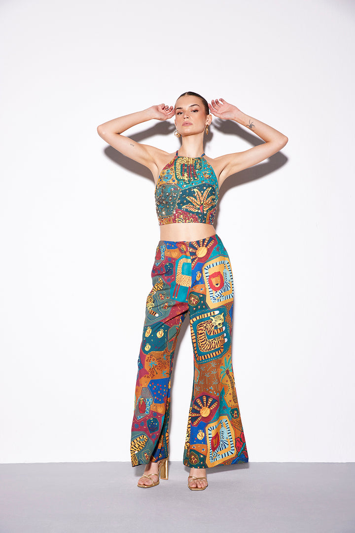 Cocora Embellished Halter Top