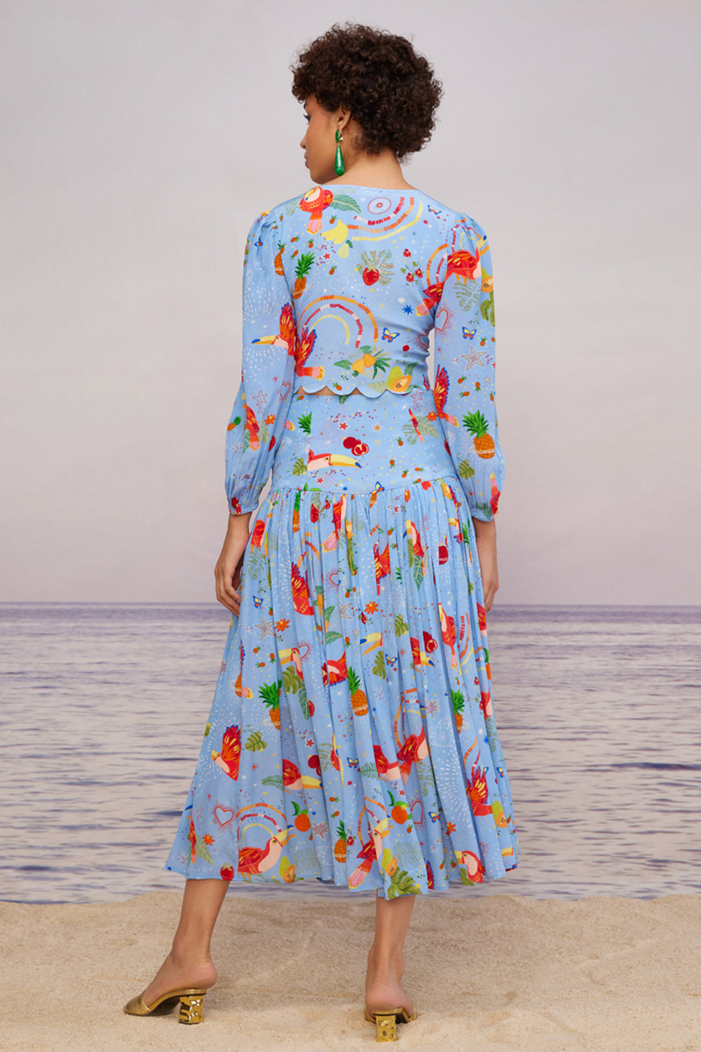 Cabo Mint Gathered Skirt