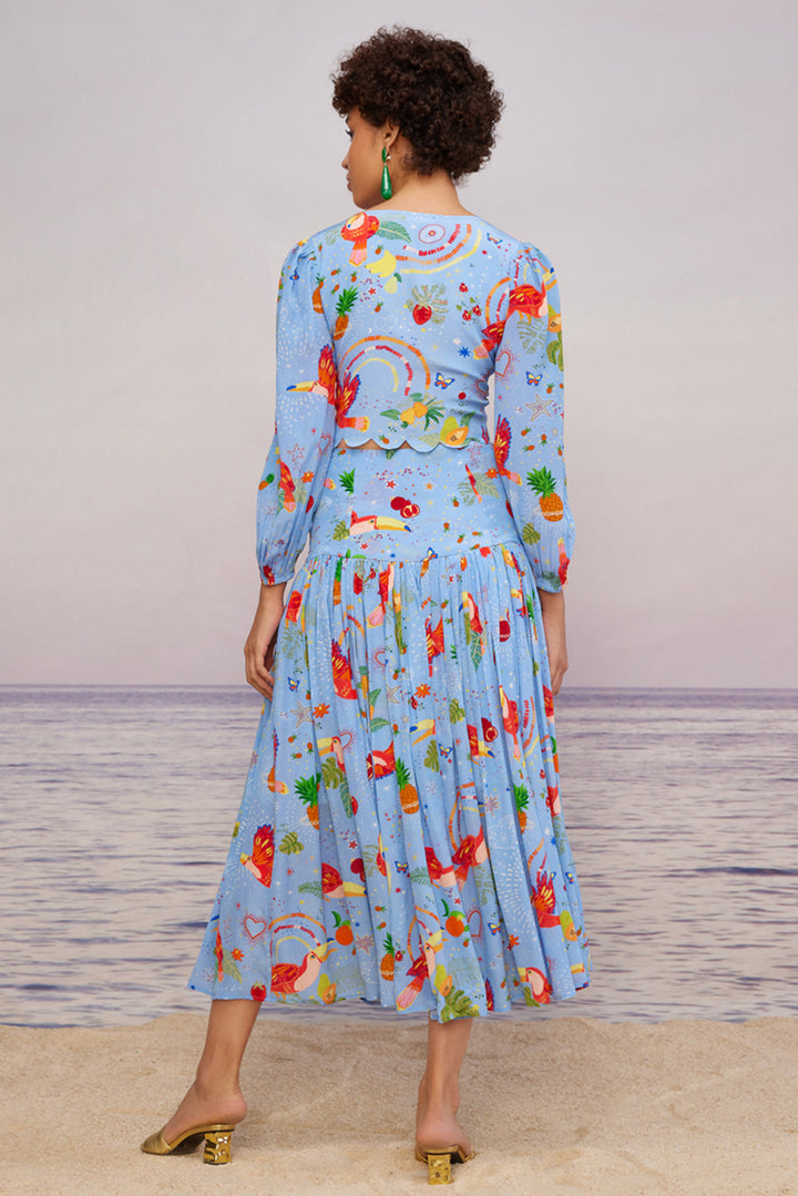 Cabo Mint Gathered Skirt