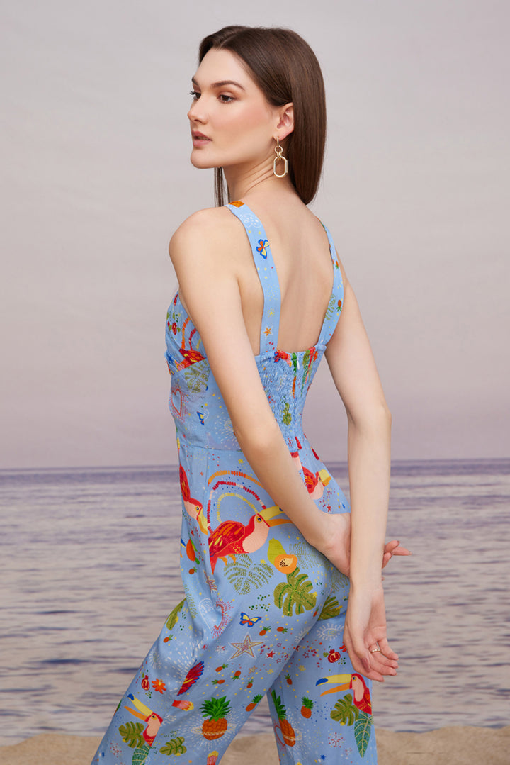Cabo Mint Halter Neck Jumpsuit