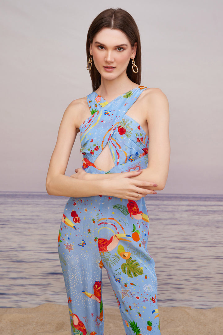 Cabo Mint Halter Neck Jumpsuit