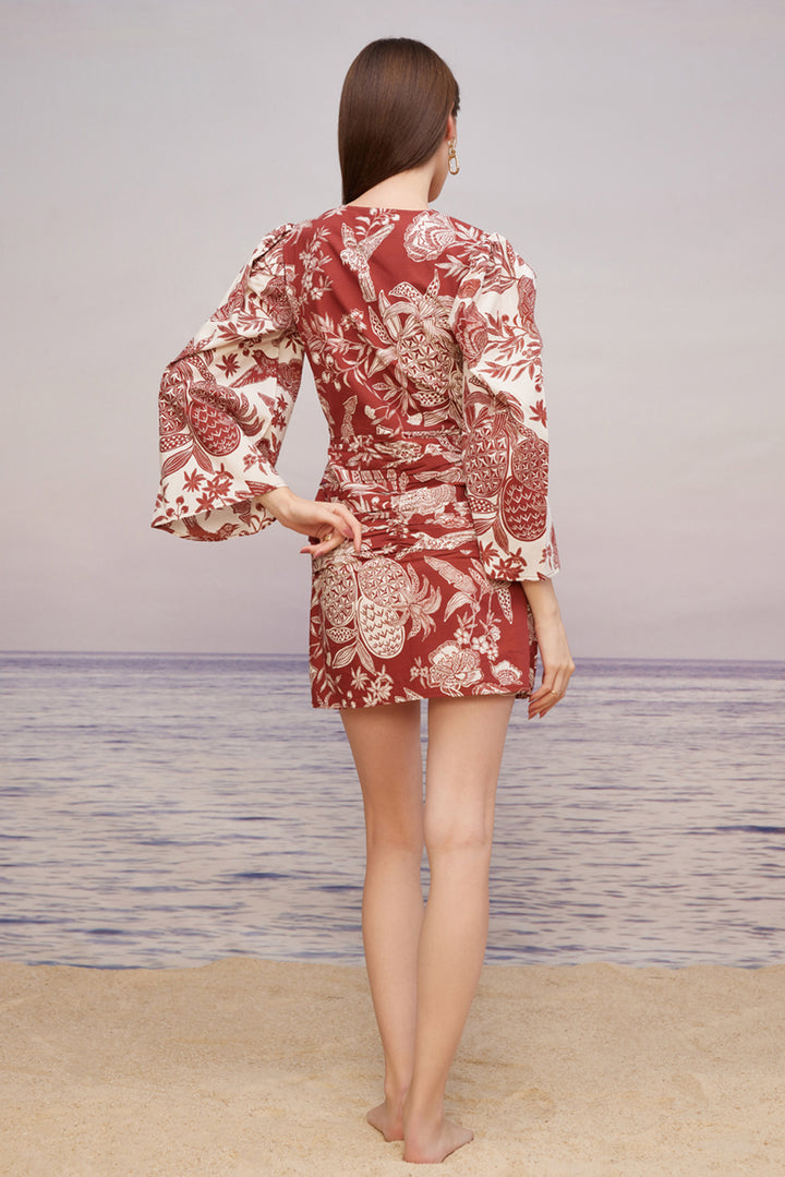 Carmine Cutout Short Dress