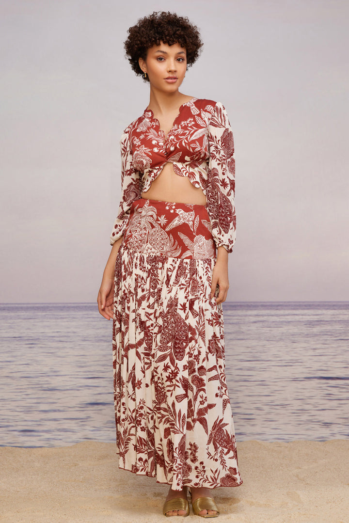 Carmine Gathered Skirt