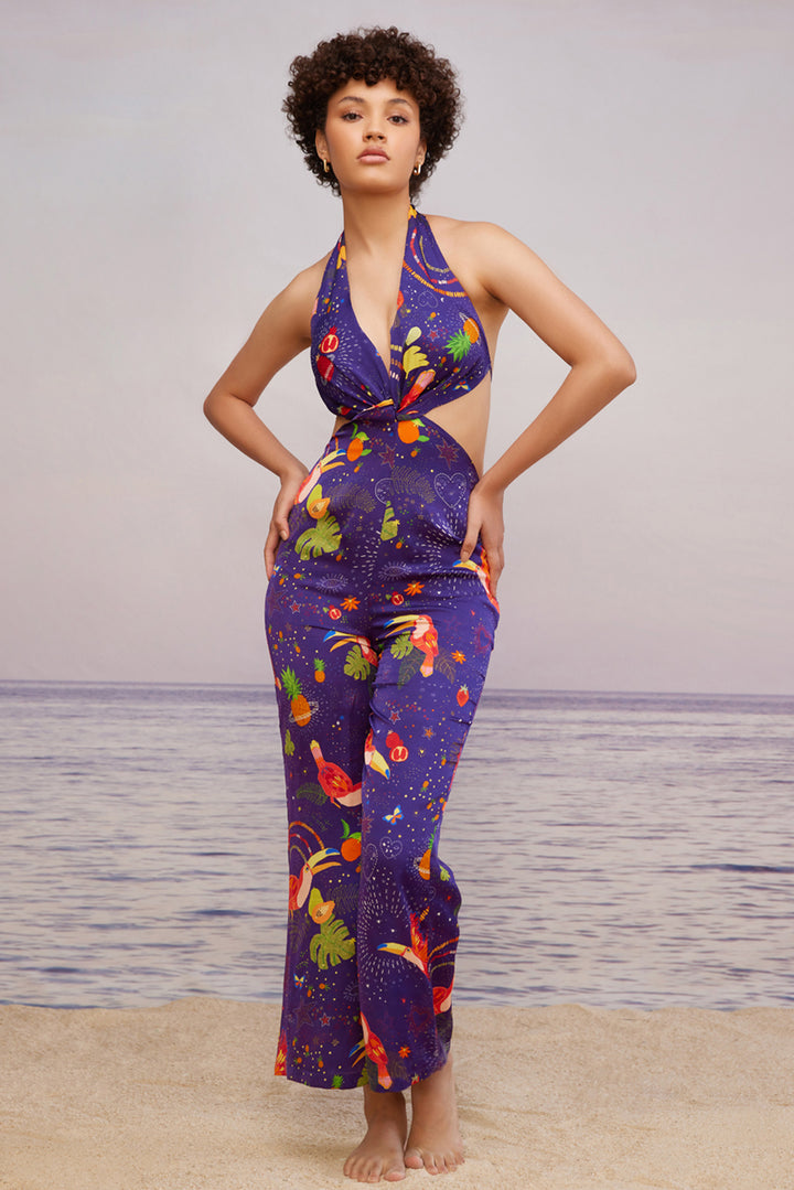 Cabo Colada Plunging Neck Jumpsuit
