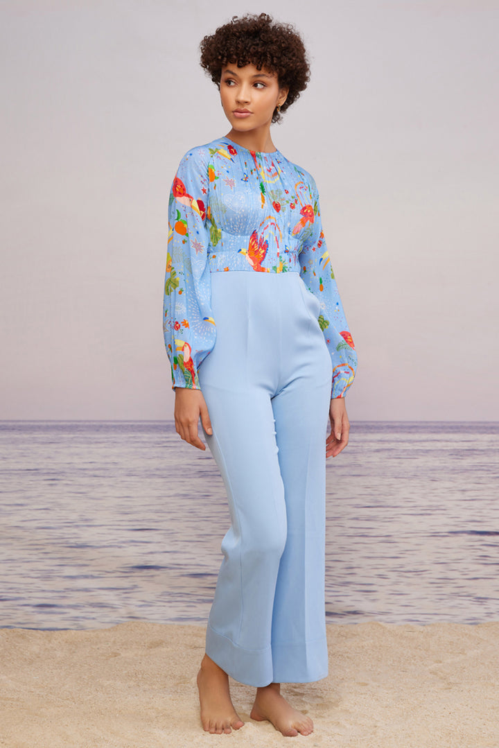 Cabo Mint Smock Jumpsuit