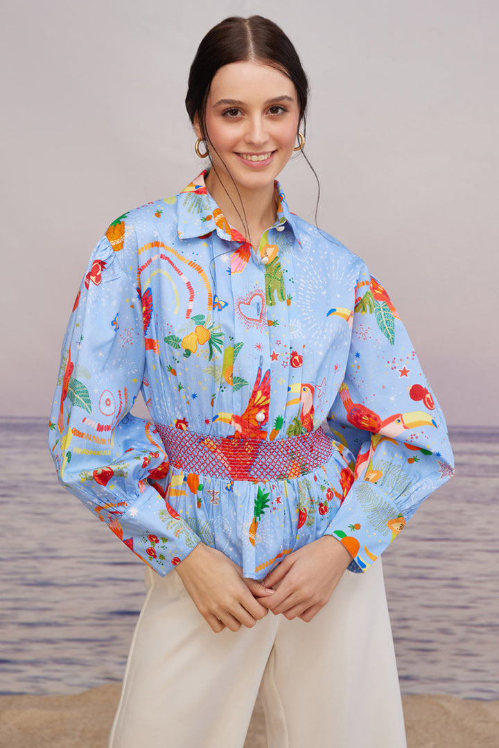 Cabo Mint Smock Belt Co-ord