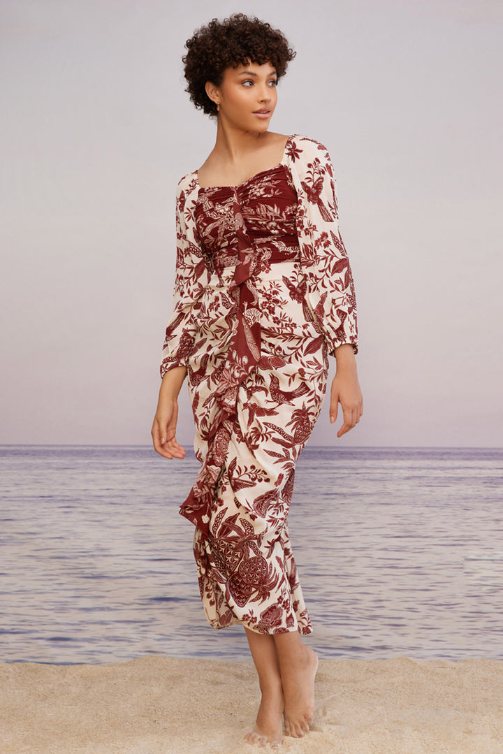 Carmine Ruffle Dress