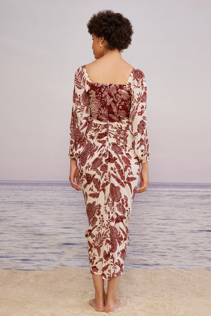 Carmine Ruffle Dress