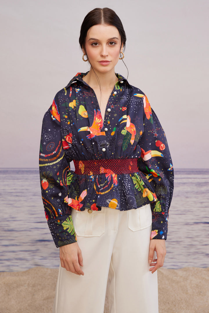 Cabo Spice Smock Belt Top