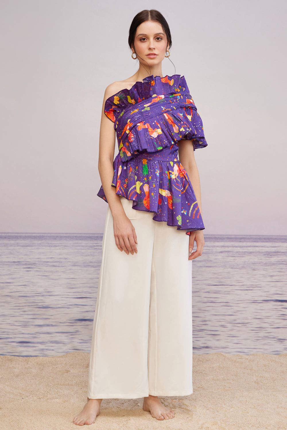 Cabo Colada Cross Shoulder Top