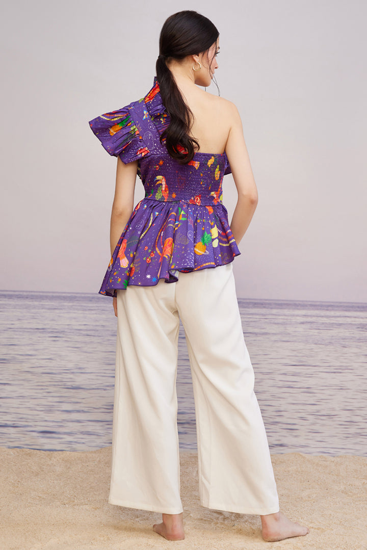 Cabo Colada Cross Shoulder Top