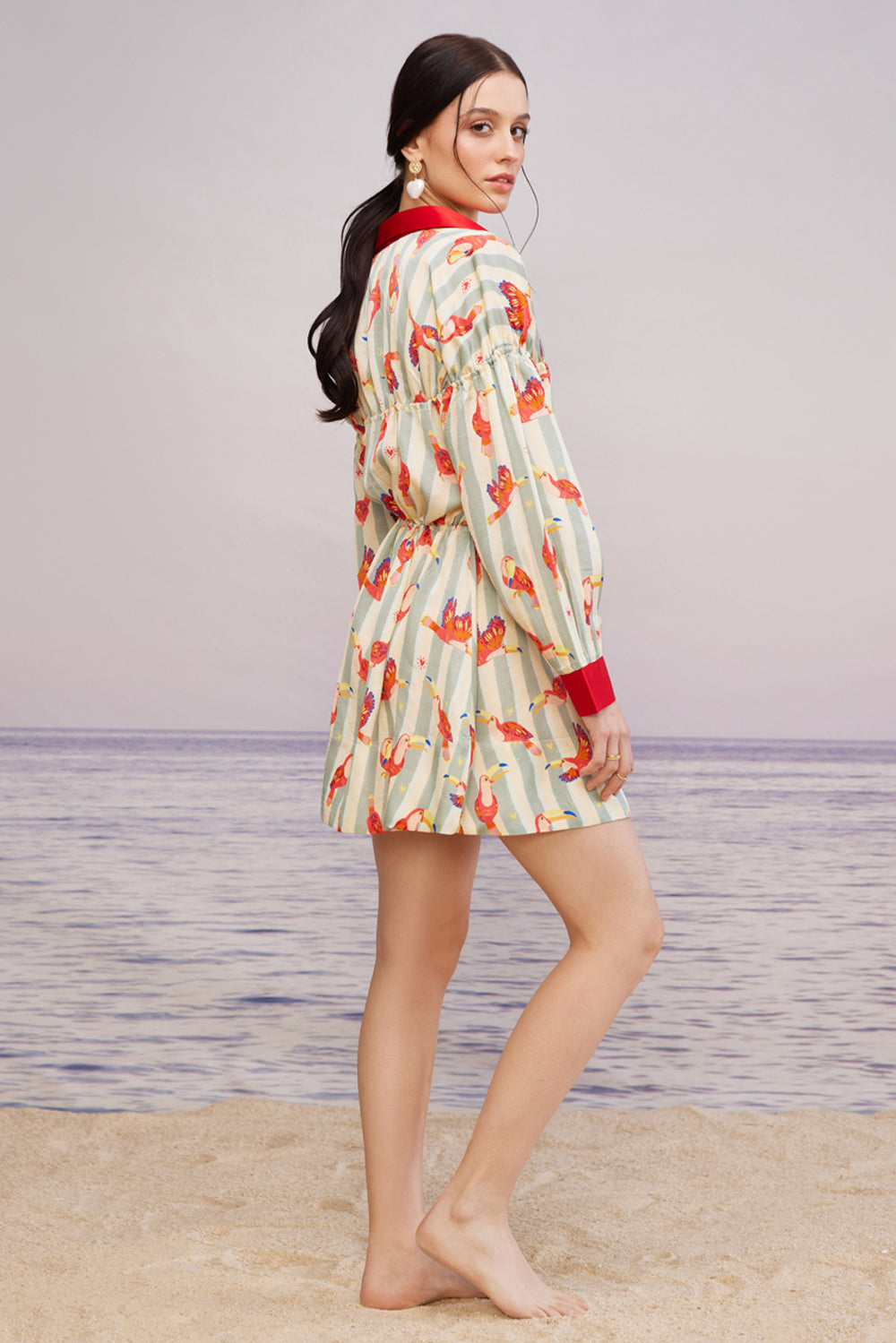 Maccau Streak Shirt Dress