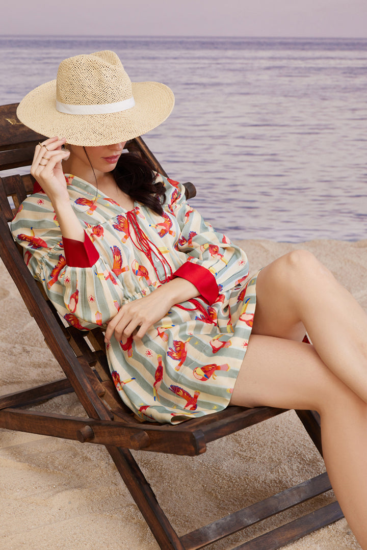 Maccau Streak Shirt Dress