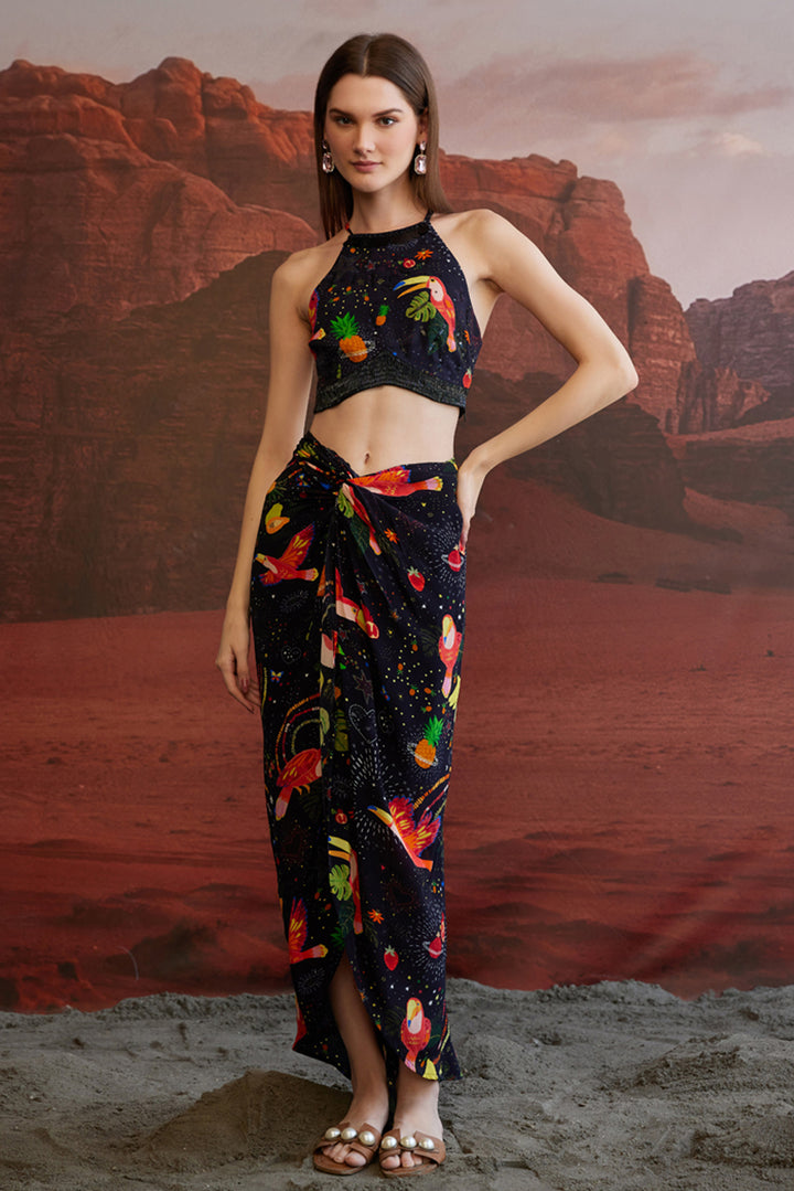 Cabo Spice Embellished Halter Top