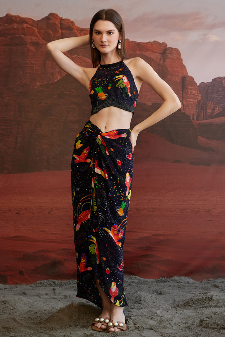 Cabo Spice Embellished Halter Top