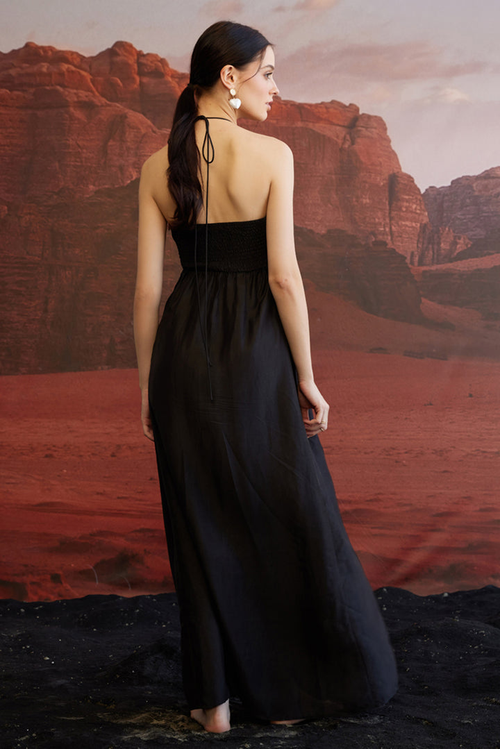 Coal Pleated Dress