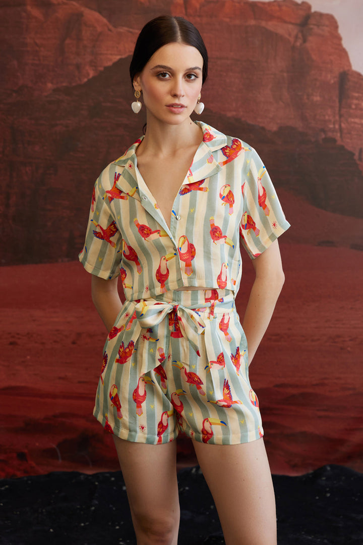 Maccau Streak Tie up Co-ord