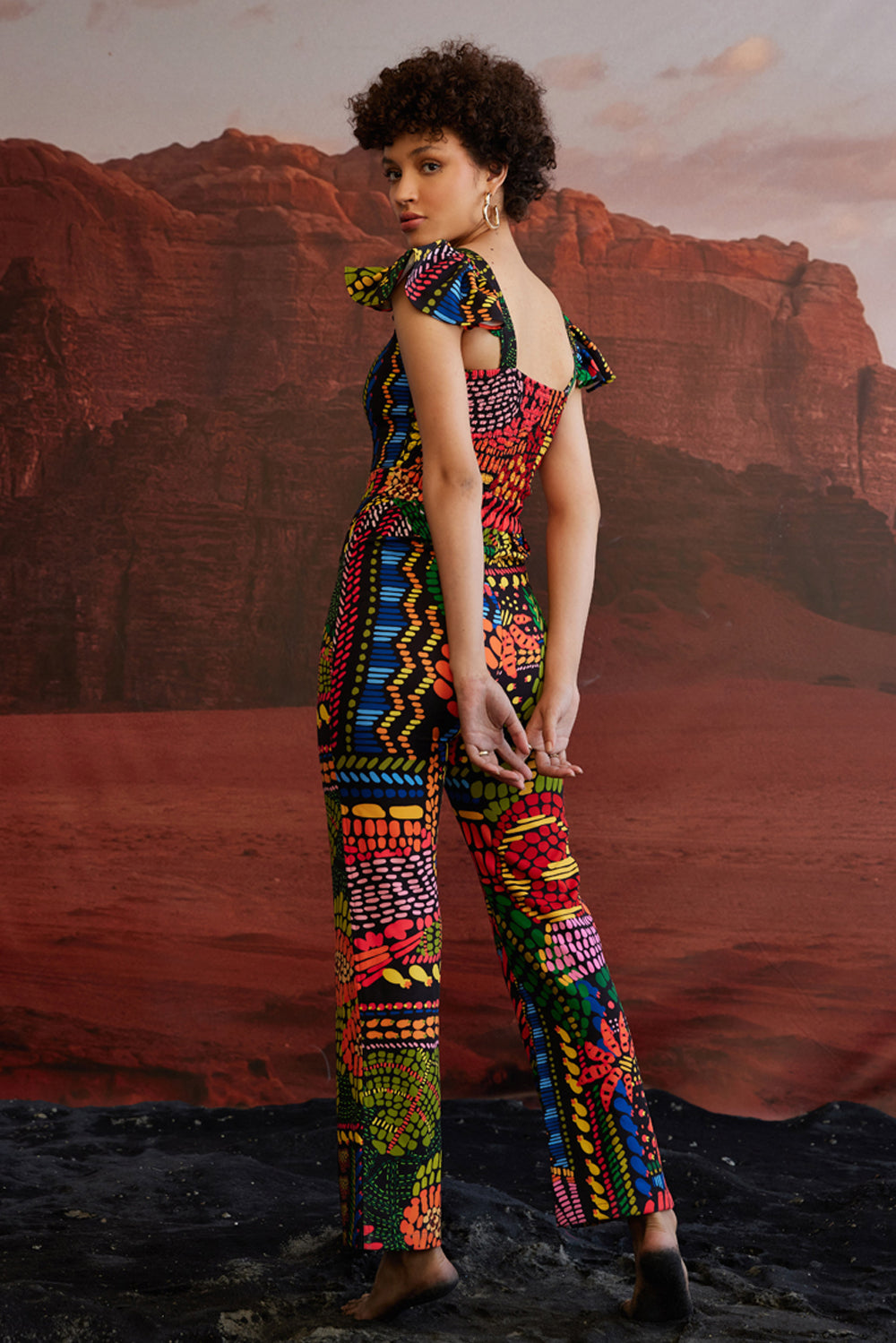 Tulum Spice Frill Jumpsuit