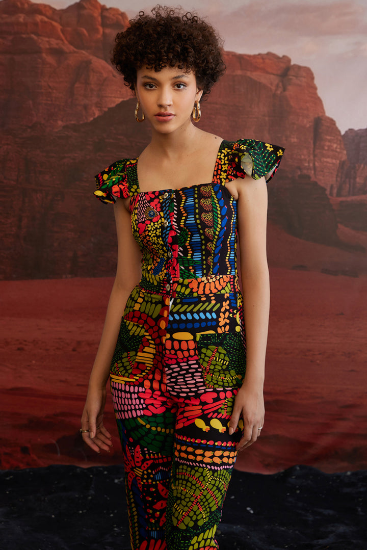 Tulum Spice Frill Jumpsuit