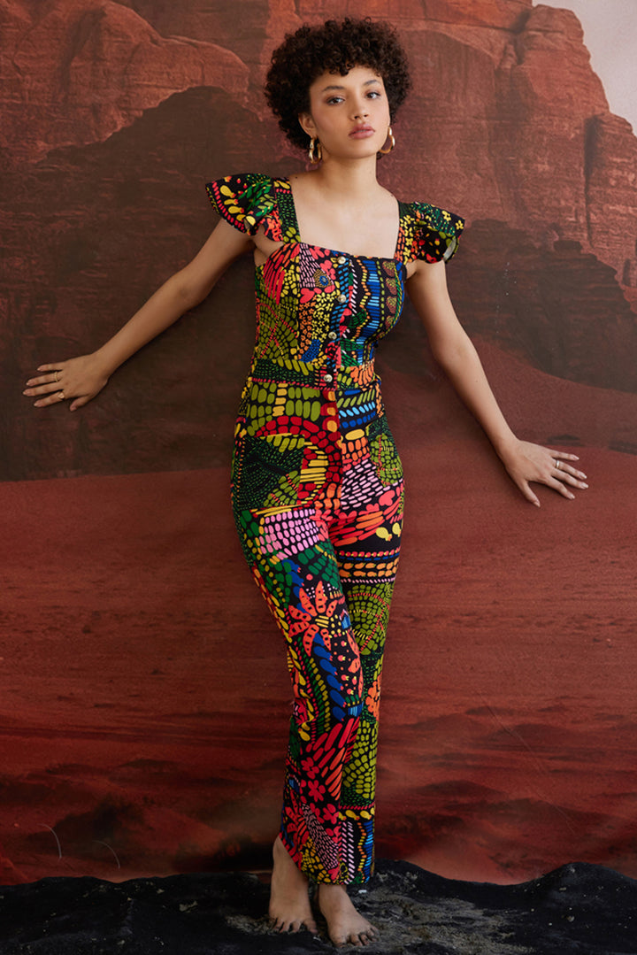 Tulum Spice Frill Jumpsuit