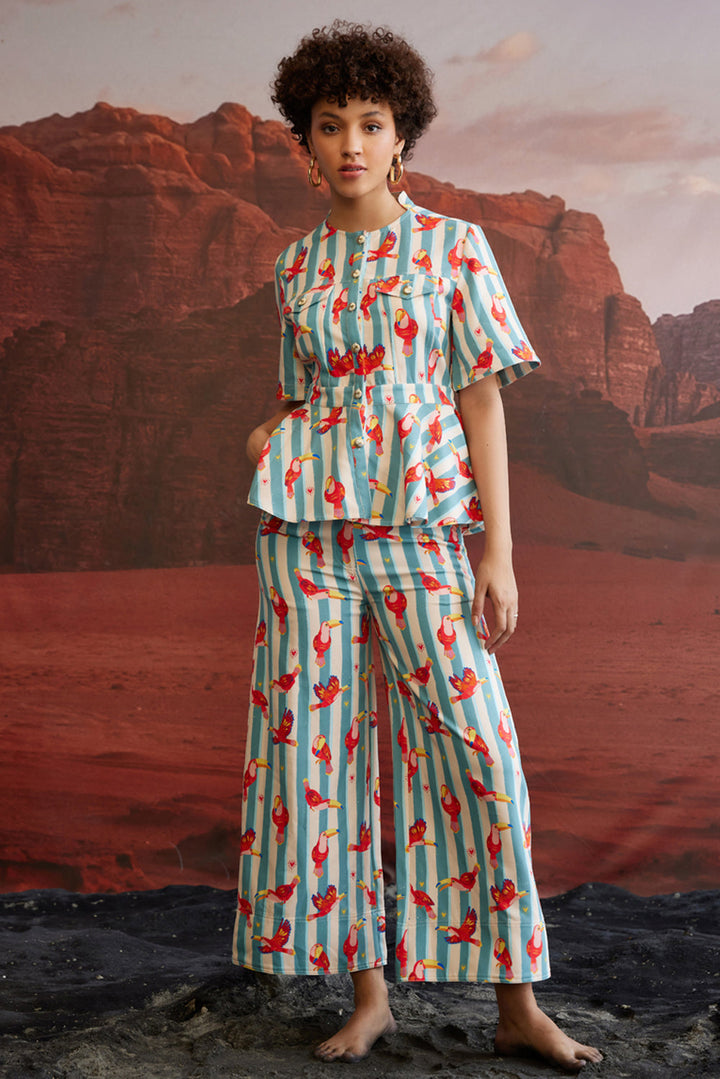 Maccau Streak Wide Trousers