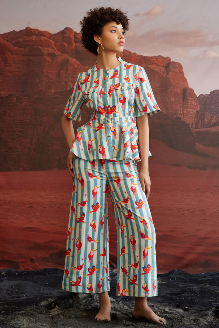 Maccau Streak Wide Trousers