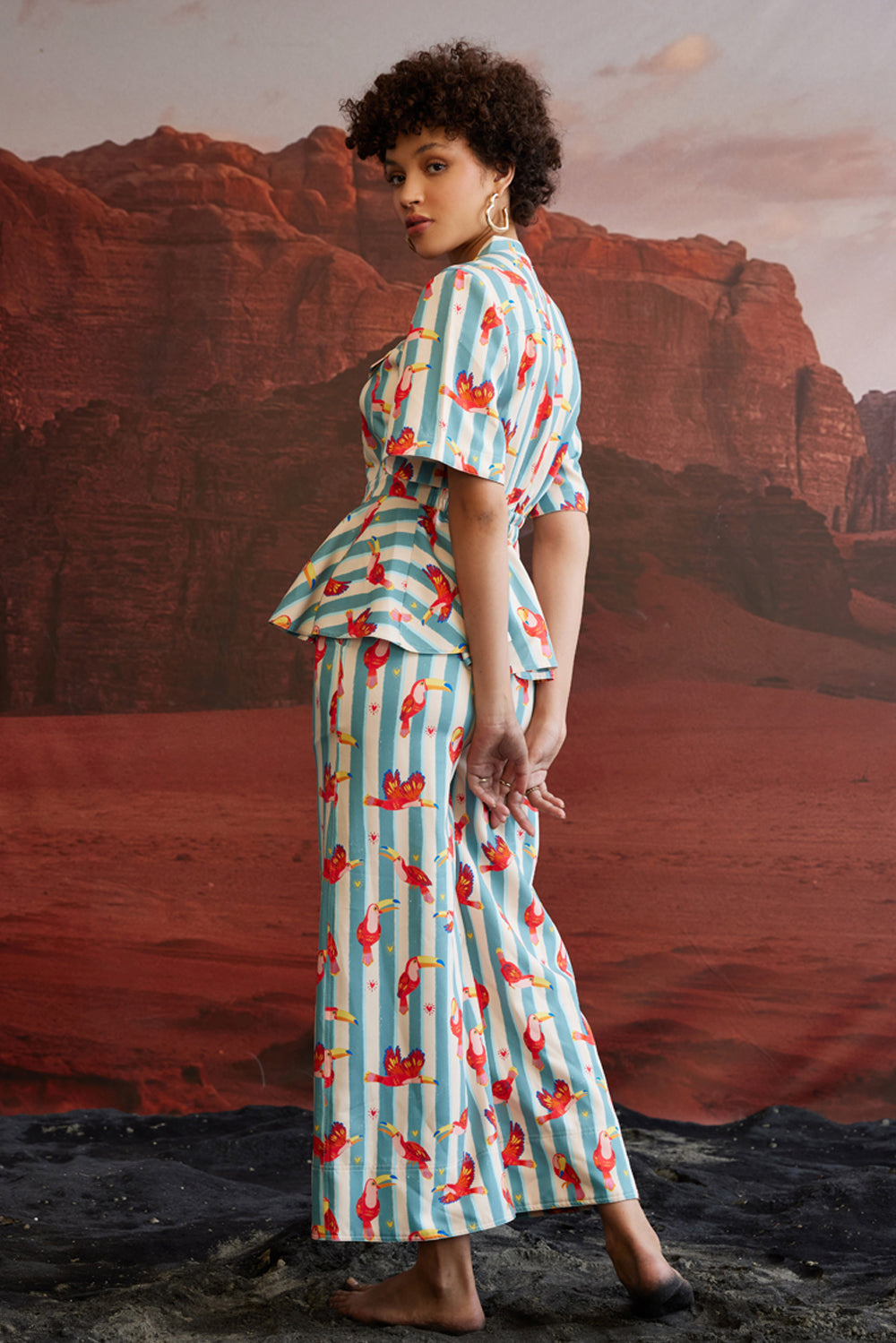 Maccau Streak Wide Trousers