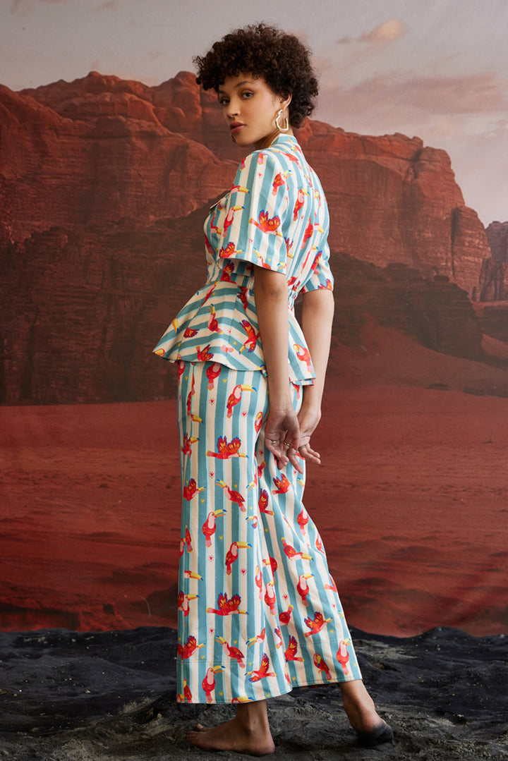 Maccau Streak Wide Trousers