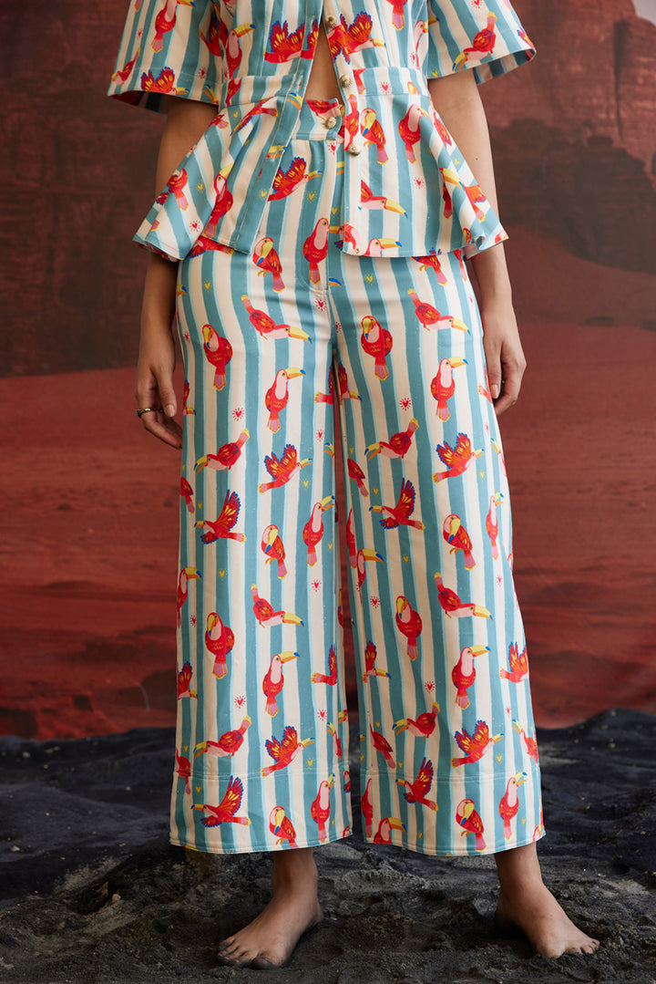 Maccau Streak Wide Trousers