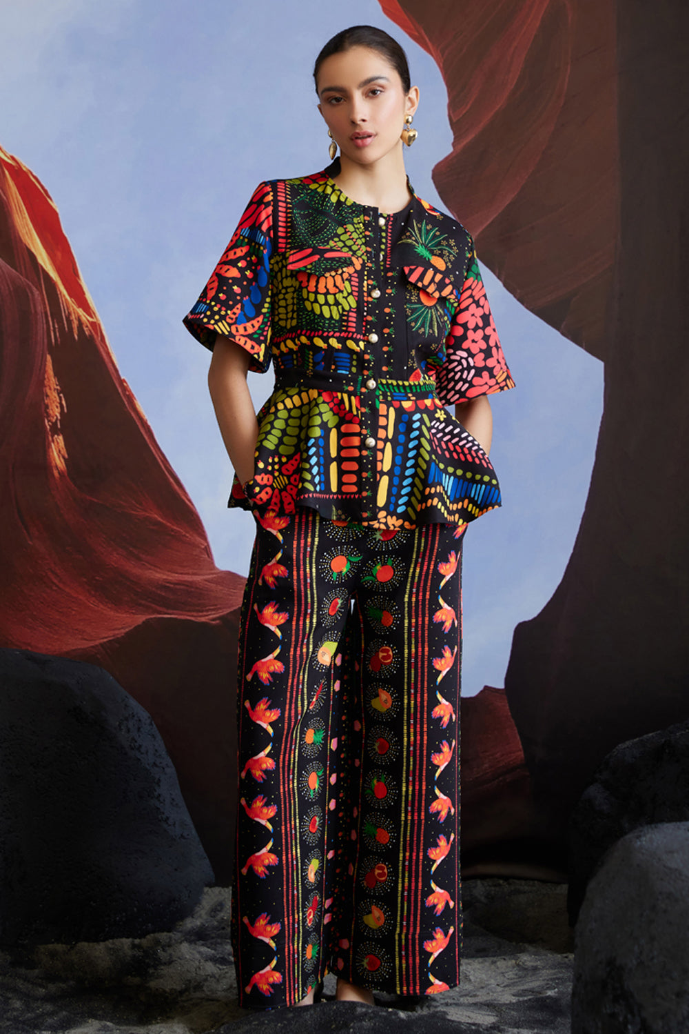 Tulum Spice Peplum Trousers